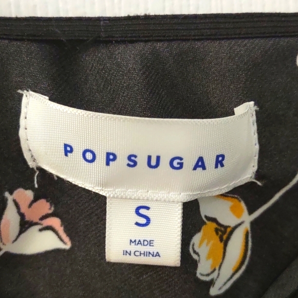 PopSugar Satin Floral Yellow Modest Midi Skirt Size S - Picture 4 of 6